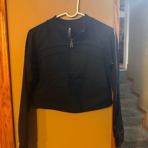 Cropped athletic jacket